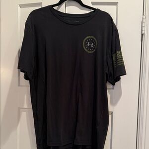 Under Armour Men's Black Tee with Green Accents